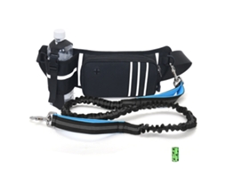 Cinto para Cão com Bolsa Zipper e Porta-Garrafa Refletivo para Corrida e Passeio ao Ar Livre S/MARCA