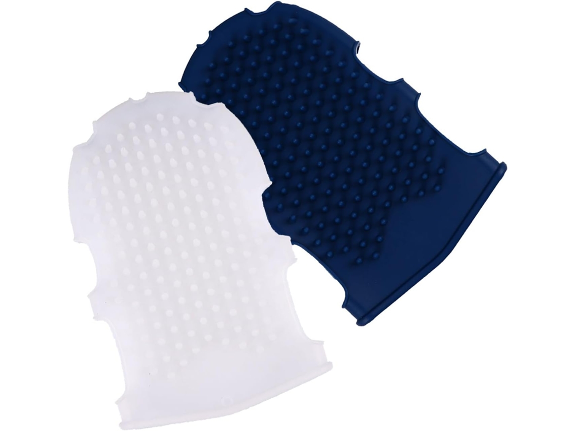 Conjunto De 2-luvas Silicone Para Banho Uonlytech Com Esfoliação Suave Massagem Corporal, Relaxamento Em Spa E Limpeza