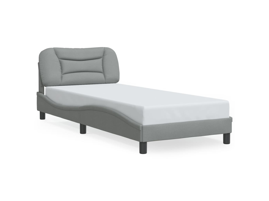 Bed Frame, Bed Frames Vidaxl Cinzeto Tecido (80 X 200 Cm)