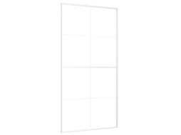 vidaXL Porta deslizante em vidro ESG e alumínio 102,5x205 cm branco