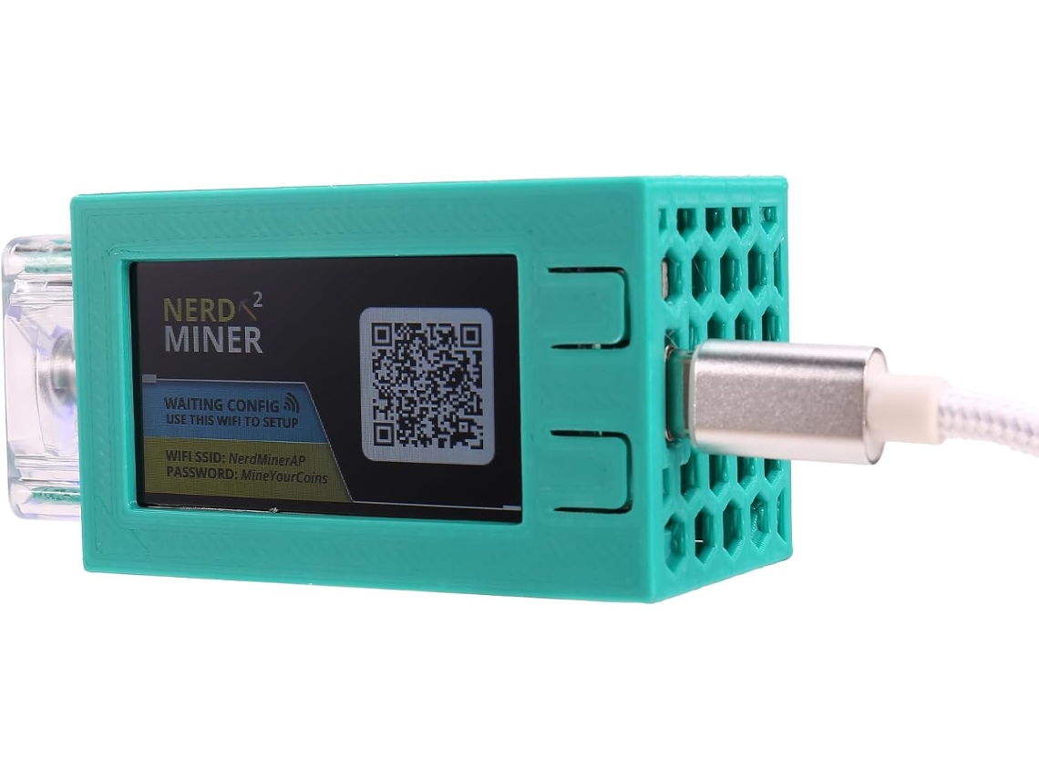 Mini Minerador Nerdminer V2 Pro 78kh/s com Ventoinha para Mineração Solo de Btc SFUSHOS