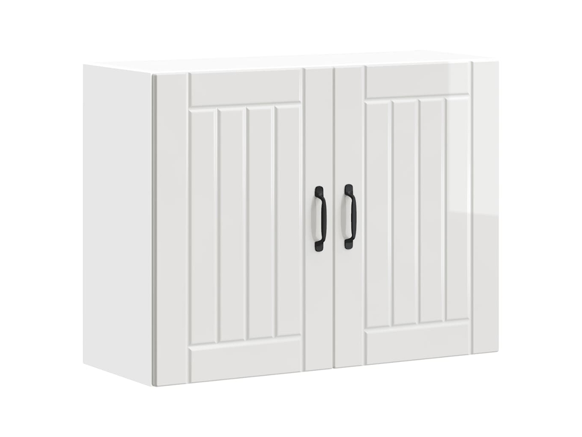 Vidaxl Armário De Parede Da Cozinha Lucca Madeira Branco Brilhante