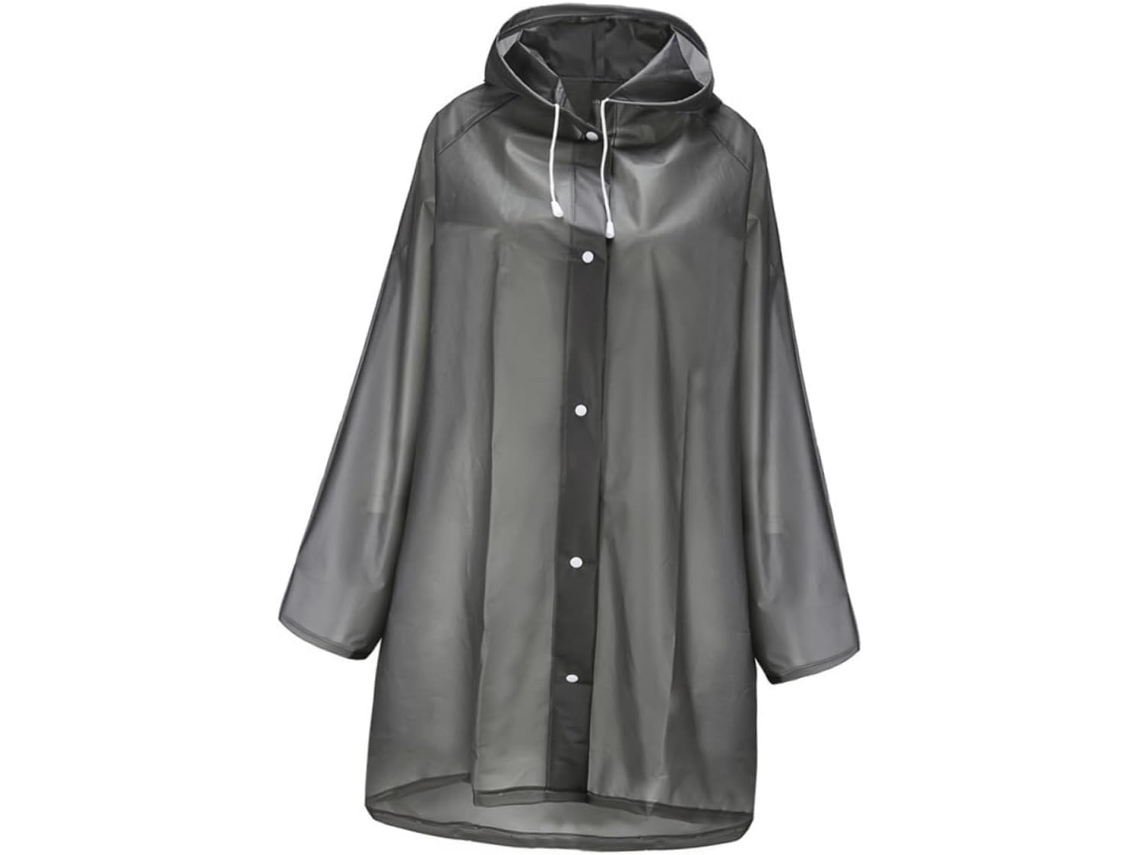Poncho Impermeável Para Adultos Com Capuz, Capa De Chuva Portátil E