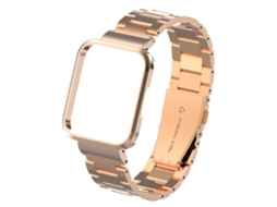 Lurelia Pulseira De Metal Com Três Contas, Compatível Redmi Watch 2 Lite Em Ouro Rosa