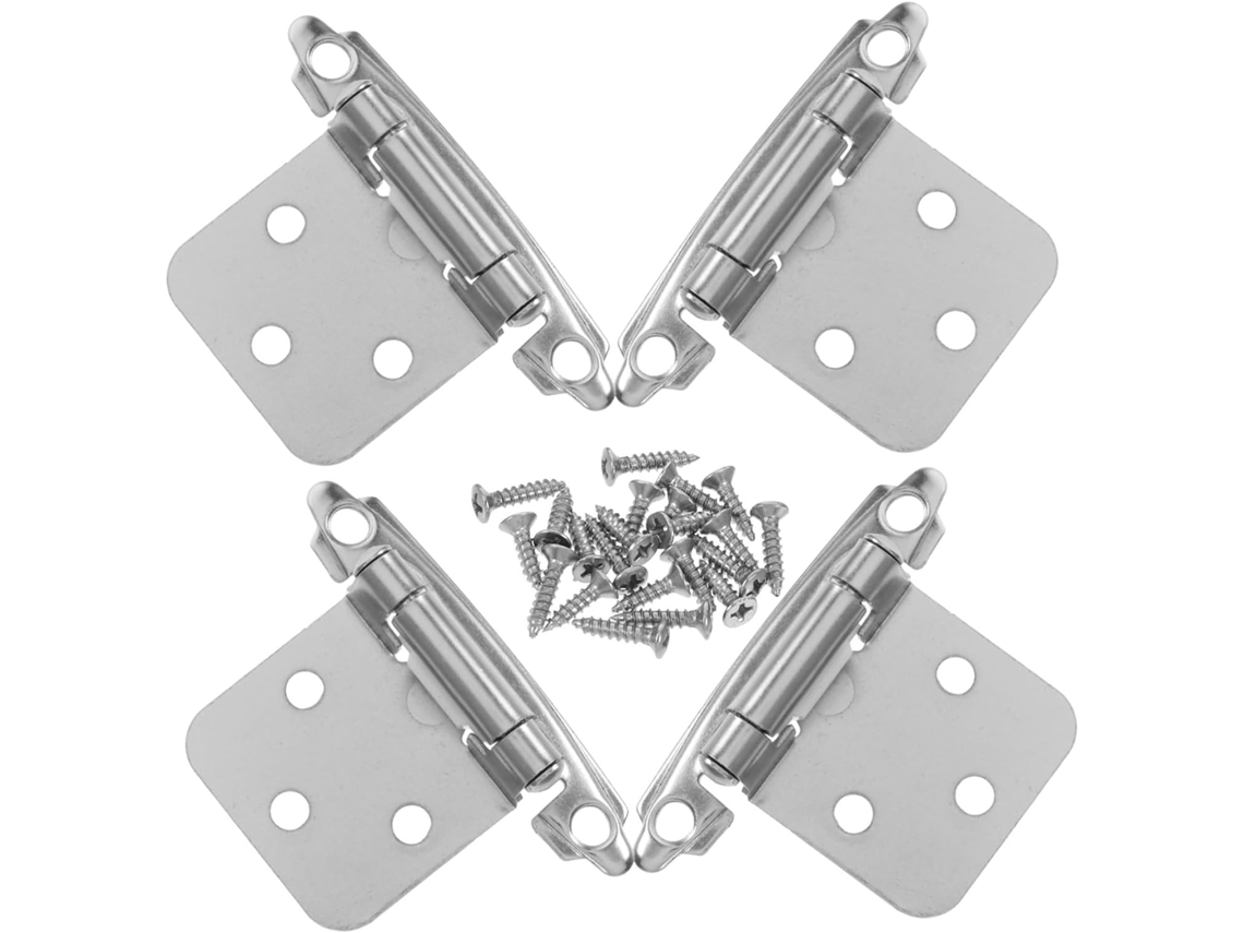 4 De Armário Com Mola, 1,2 Mm, Níquel Branco, Para Porta Cozinha