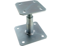 Base de Poste Ajustável em Platina 130X130Mm Altura 100 a 150Mm Simpson