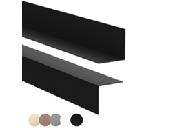 Rodapé Pvc 30x30 Mm Rígido Resistente Uv, 200 Cm, Preto