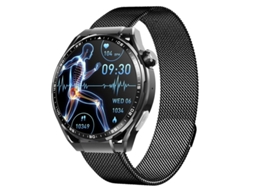 Rastreador De Fitness Masculino Smartwatch Com Função De Telefone Frequência Cardiáca Pressão Arterial À Prova D Água Preto Yizhood