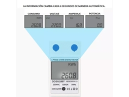 Monitor De Energia Ac Monofásico Com Lcd E Watthours Da Laxiscreed Para Controle De Consumo Efetivo