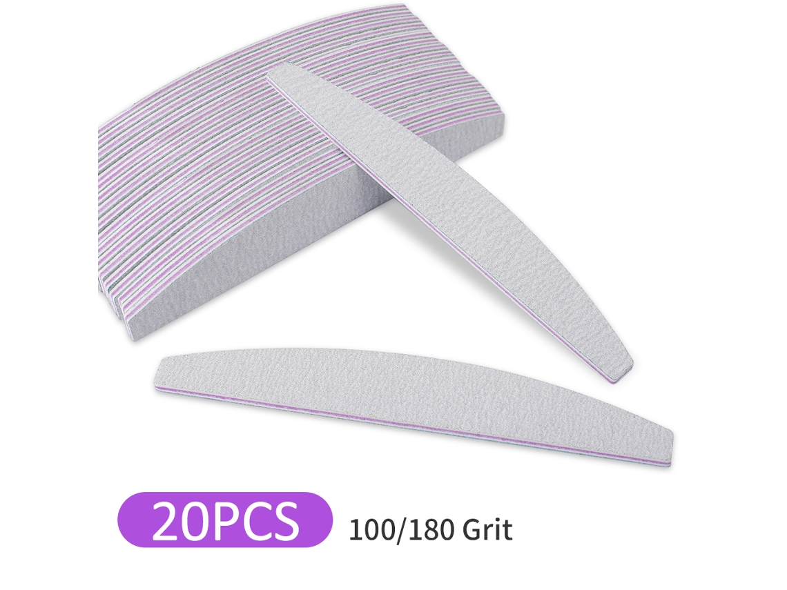 (20 Peças Por Pacote, 10/15 Peças) Conjunto De Limas De Unhas Profissionais (granulometria 100/180)