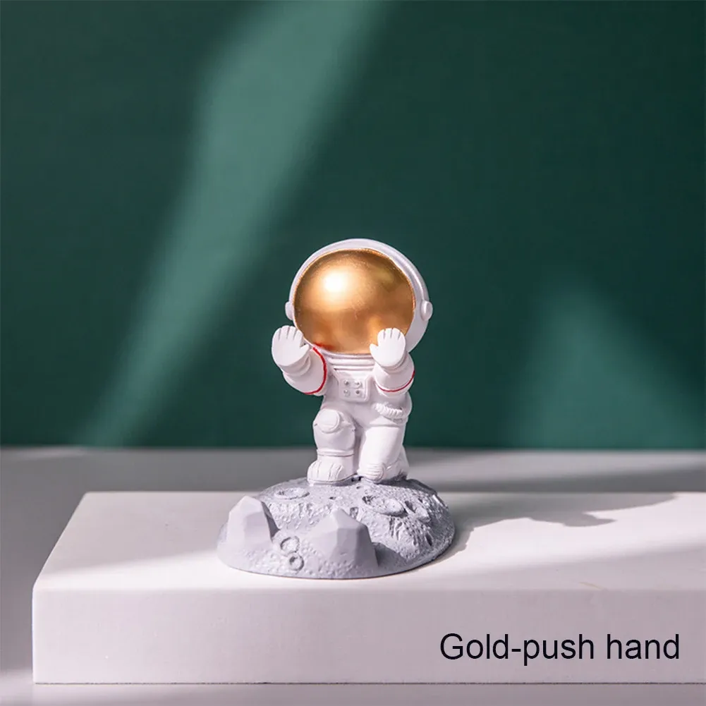 Suporte Criativo para Celular de Carro em Resina com Design Astronauta, e Veicular, Ornamento Interior AQUAFORGE