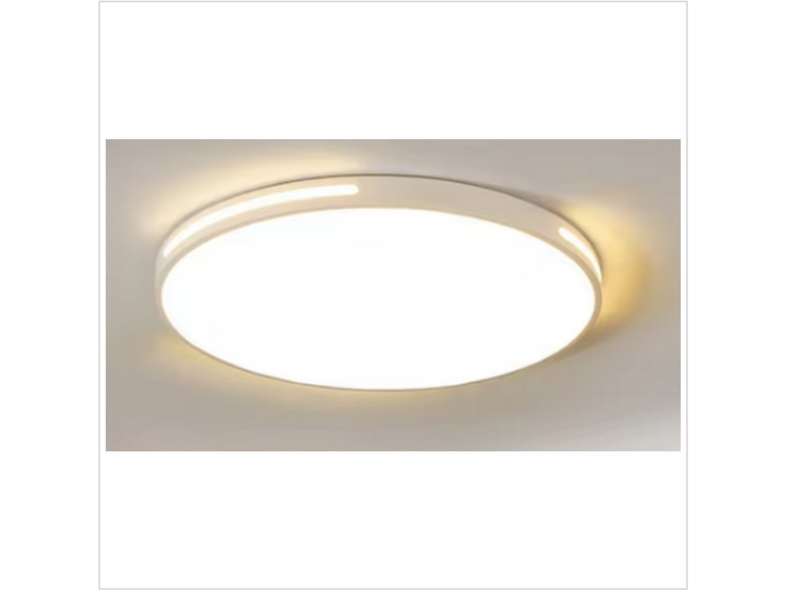 Plafon Led 40W com Controle Remoto Regulável de 2700K-6500K Branco Frio a Quente e Intensidade 4000Lm Acabamento Branco Redondo Ø40Cm PAPUQ