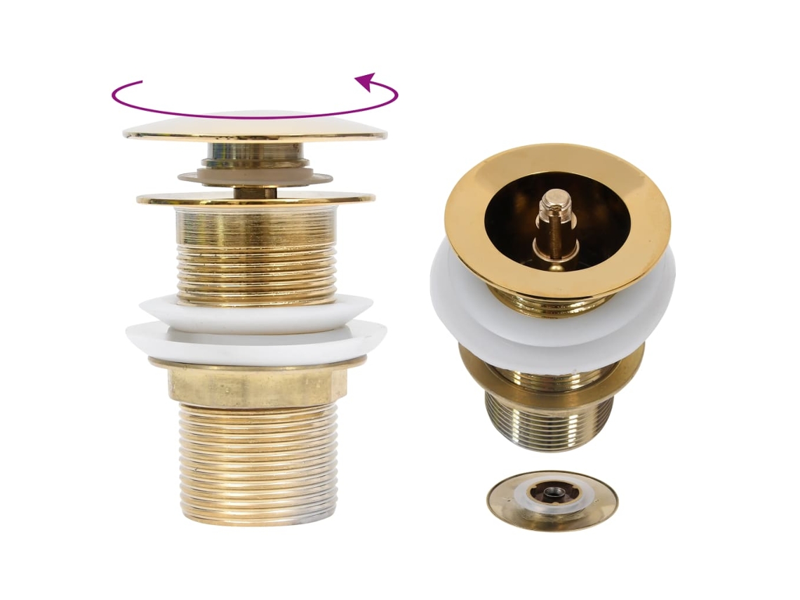 Push Drain, Push Drains Vidaxl Ouro Latão (n/a)