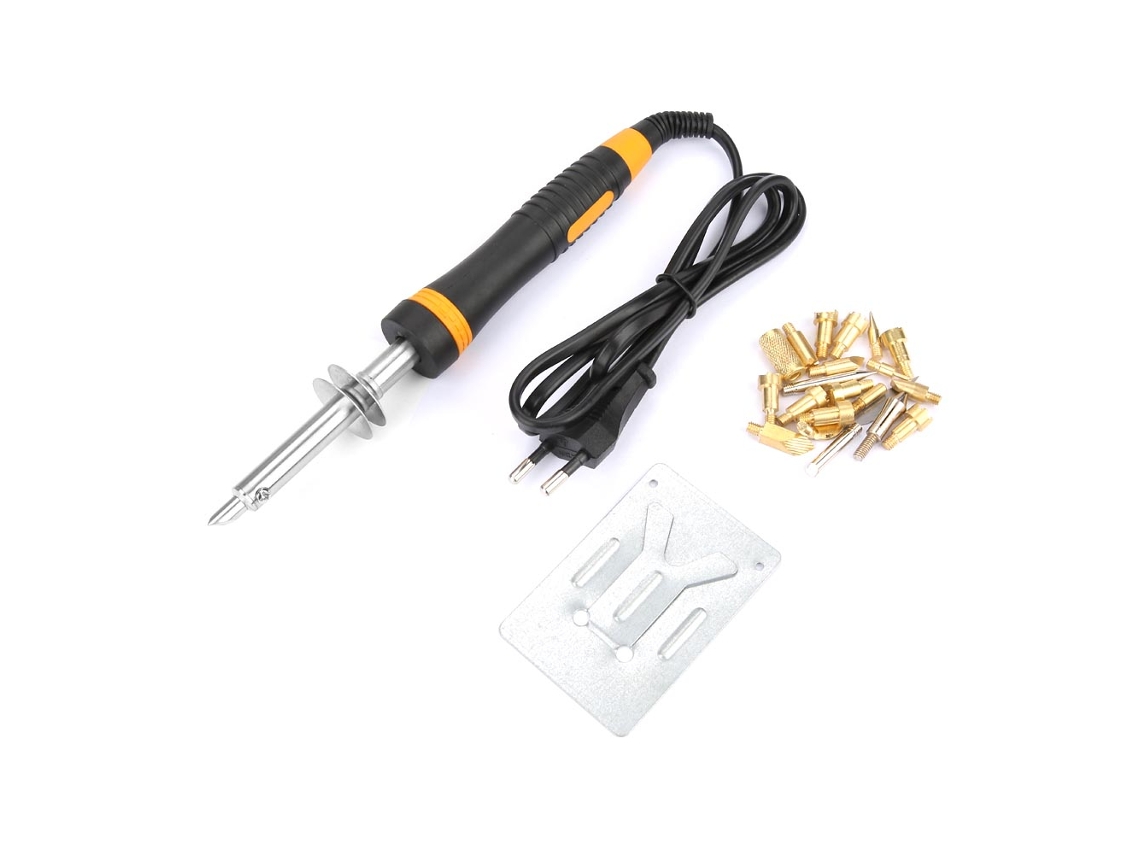 Conjunto De Ferramentas De Queima Em Madeira Com Caneta Elétrica E Pontas Para Pirografia Laranja