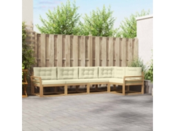 Vidaxl Conjunto De Sofás Para Exterior 4 Unid. Branco E Creme