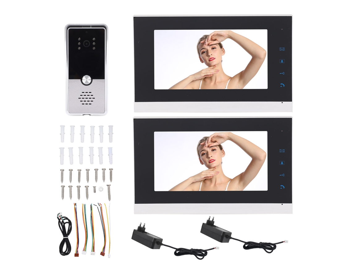 Sistema De Intercomunicação De Vídeo Com Fios (2 Ecrãs Tácteis De 7 Polegadas, Adequado Para Villas Residenciais)