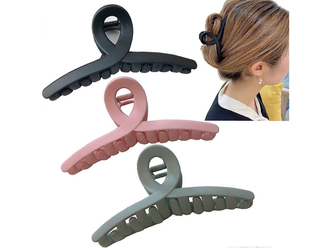 3 Peças Grampos Cabelo Grosso Fortes Seguros