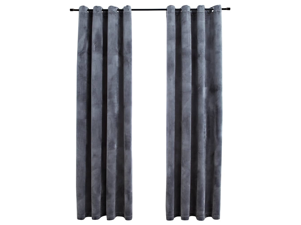 Curtain, Curtains Vidaxl Antracite Veludo (140 X 245 Cm)