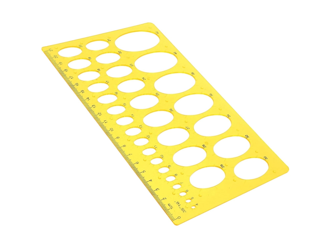 Kit De Réguas Elípticas Plástico Com Formato Vago Para Desenho, Ideais