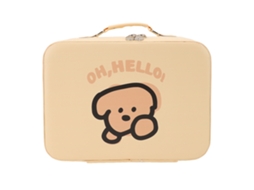 Bolsa de Maquiagem para Viagem Capacidade Grande Impermeável Couro Pu com Compartimentos Multifuncionais