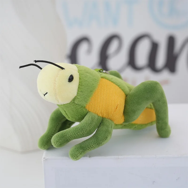 Chaveiro de Pelúcia de Gafanhoto Fofo e Colorido, Adorável Acessório para Bolsa. MDUG (verde)