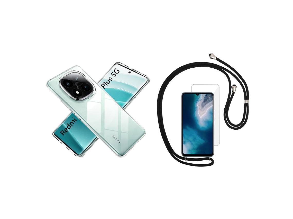 Lurelia Capa Transparente Antichoque Para Xiaomi Redmi Note 14 Pro Plus 5g Com Cordão