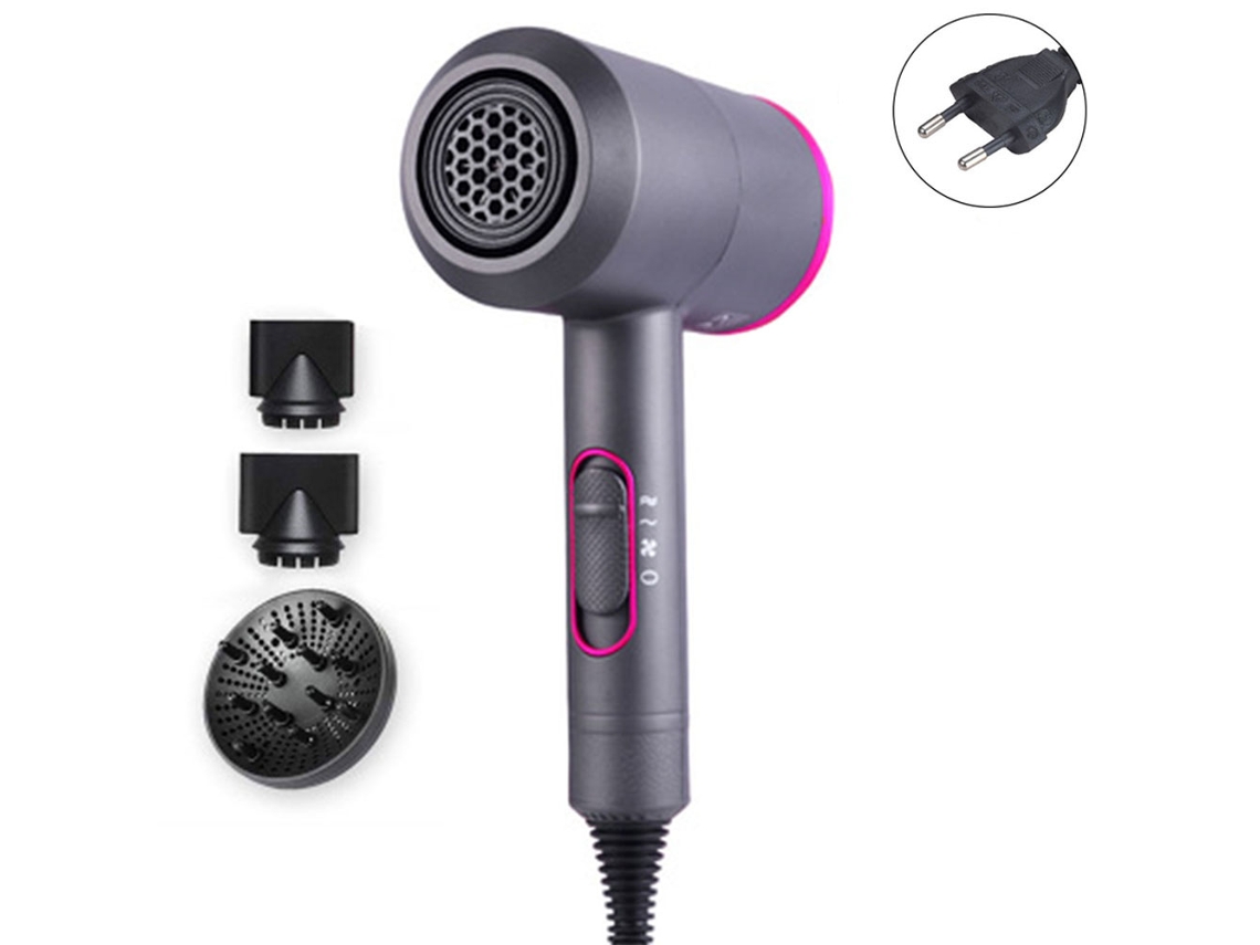 Secador de Cabelo Secador de Cabelo Iônico com Difusor Secador de Cabelo para Secagem Rápida Crianças Viagem Casa Dormitório-Ferro