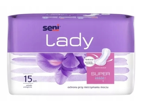 Senhora Absorventes Urológicos Super 15 Unidades Tzmo