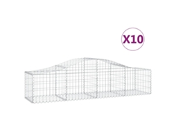 Gabion Basket, Gabion Baskets Vidaxl Prateado Ferro (200 X 50 X 40/60 Cm)