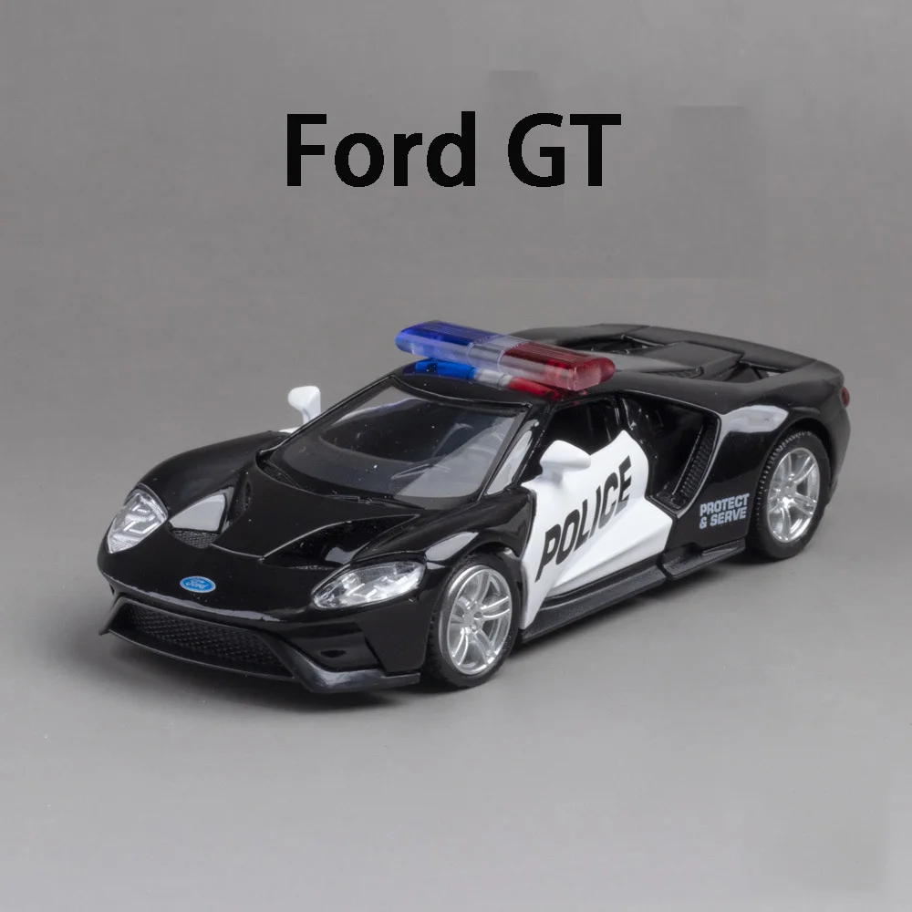 (ford Gt) Miniatura De Carro Em Escala 1/36, Feita Em Liga Metálica Fundida, Com Duas Portas Que Abrem.