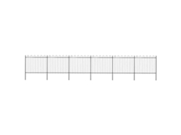 Vidaxl Cerca De Jardim Com Arco Superior Em Aço 1070x150 Cm Preta