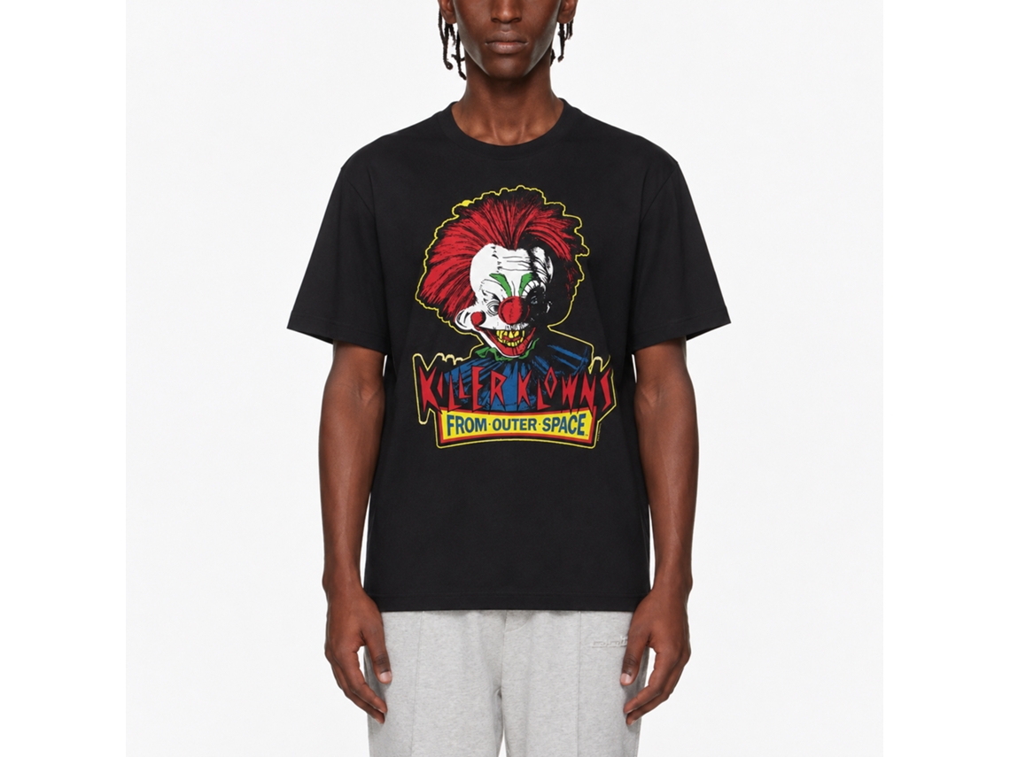Rockinstone Killer Klowns Head And Logo Black Adult T-shirt Size:s