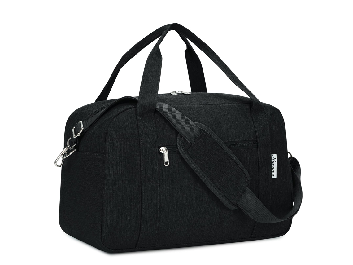 Mala de Viagem Dobrável 20 Litros para Avião, 40x20x25cm, Uso na Cabine . AQUAFORGE (preta)