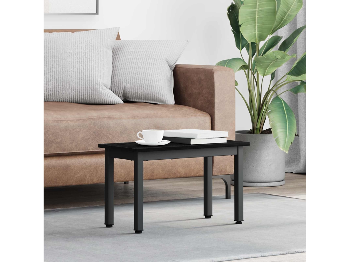 Vidaxl Mesa De Centro Carvalho Preto 60 X 30 X 36 Cm