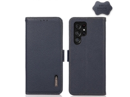 Capa De Celular Khazneh Em Couro Cor Lichia Com Fecho Magnético Lateral E Proteção Rfid Para Samsung Galaxy S23 Ultra 5g