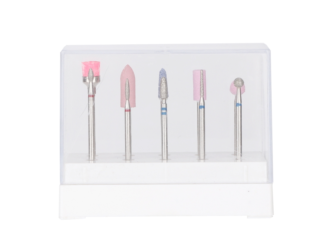 Conjunto Rebe com 10 brocas para furadeira, ferramentas de polimento para unhas, ideal para manicure e pedicure com aparelho elétrico.
