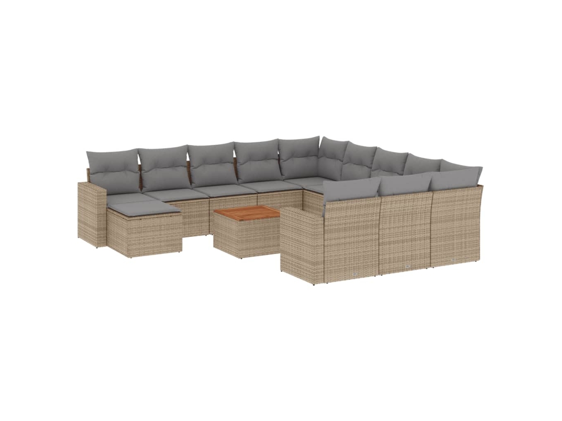 Garden Sofa Set, Garden Sofa Sets Vidaxl Bege Rattan / Vime (n/a)