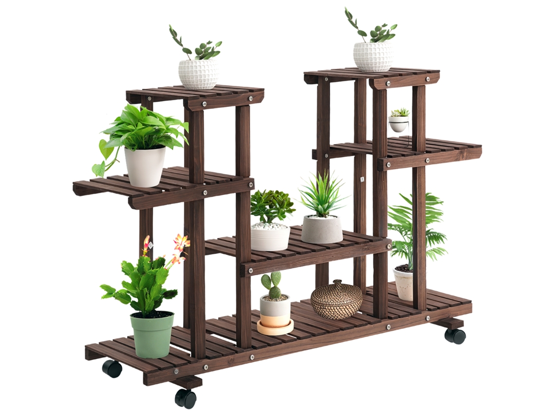 Prateleira Fioriera 3 Prateleiras Dobrável para Jardim Prata BTFORUS