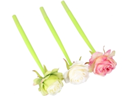 Conjunto De 4 Canetas Em Gel Com Estampa Rosas, Instrumentos Escrita