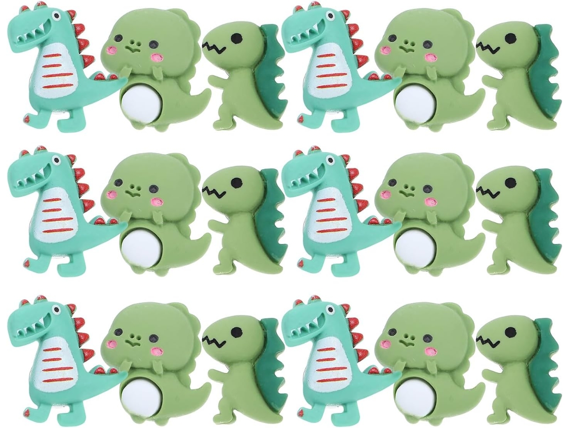 Vicasky Resina Decorativa Alfinetes, 20 Unidades, Dinossauro Design, Adoráveis E Criativos, Para Quadros De