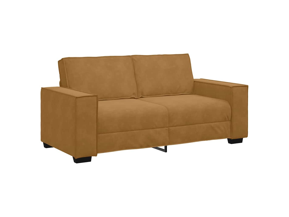 Sofá de 2 Lugares Marrom 180x78x84 Cm em Veludo MAISON EXCLUSIVE