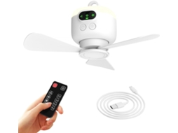 Ventilador Portátil Para Camping, Desligamento Automático E Hélice Removível, 8000mah, Portátil, Recarregável, Gancho, Temporizador, Removível