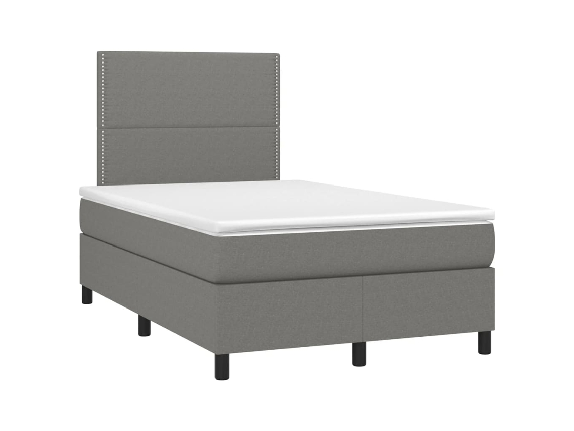 Box Spring Bed, Box Spring Beds Vidaxl Cinzeto Tecido (120 X 190 Cm)
