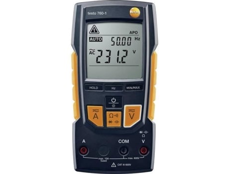 Multímetro Digital 760-1 Calibrado de Acordo Com: Fábrica Sem Certificado Cat Iii 600 V Cat Iv 300 V Display Número De TESTO