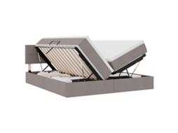 Cama de Armazenamento Led com Colchão MAISON EXCLUSIVE Cinzento acastanhado