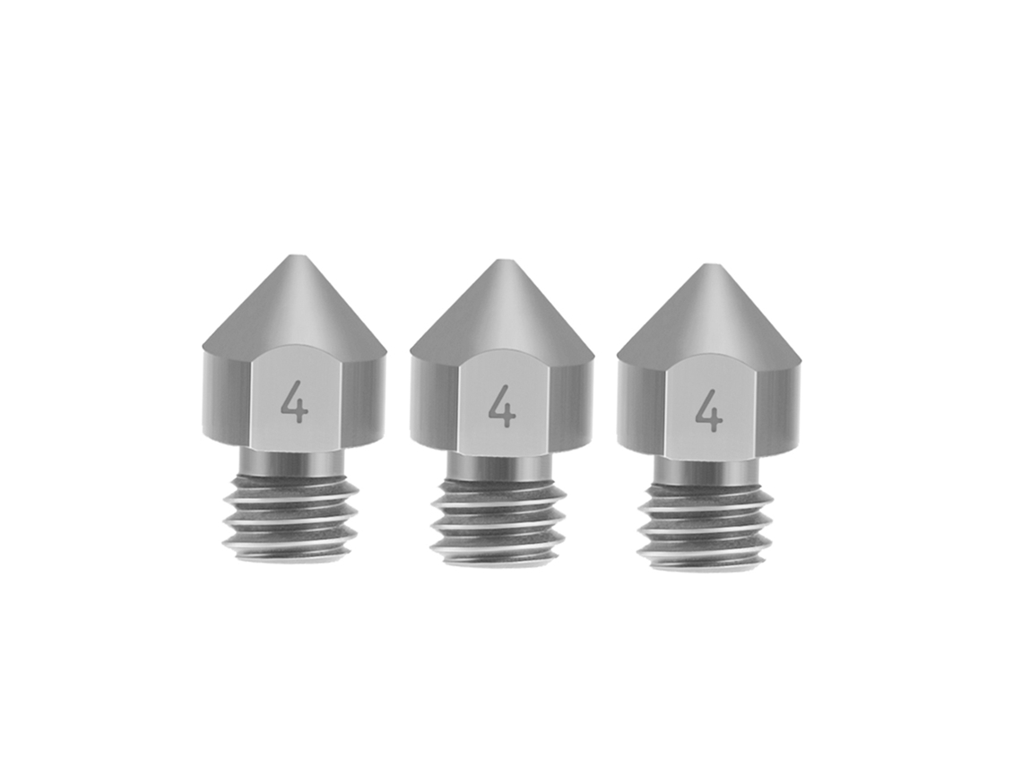 3pcs Bicos de Titânio Tc4 para Impressora 3d M6 Extruder 0.2/0.3/0.4/0.5mm Filamento 1.75mm Compatível com Creality Cr 10 Ender 3 Pro