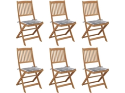 Folding Chair, Folding Chairs Vidaxl Cinzeto Madeira De Acácia (n/a)