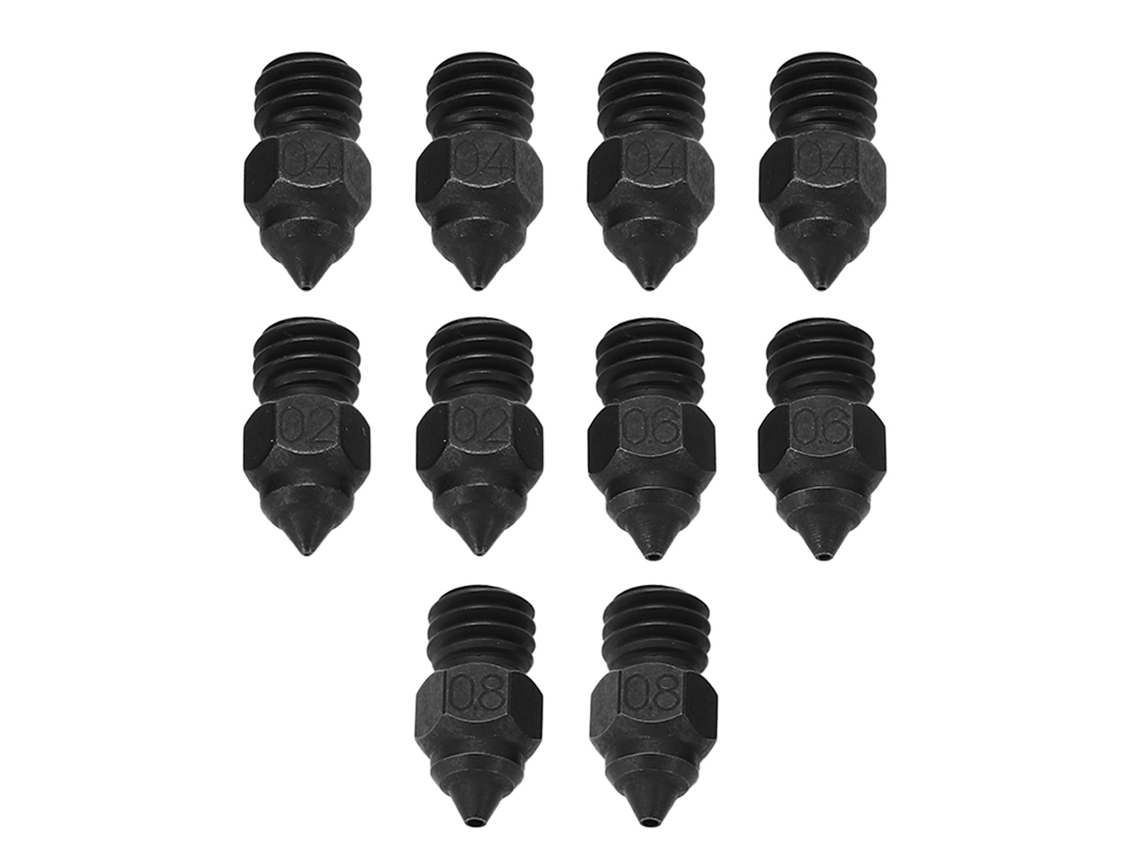 Kit de Bicos de Aço Endurecido para Impressora 3D Ender 3