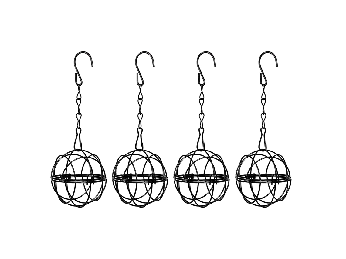 Conjunto de 4 comedouros de bola para pássaros com ganchos para jardim ao ar livre LAXISCREED
