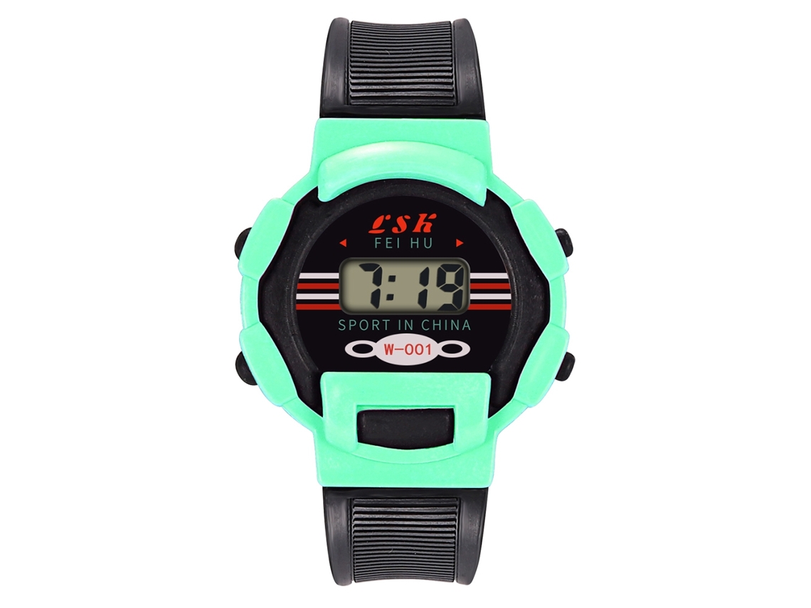 Reloj Electrónico Infantil De Moda Con Correa De Pvc Color Menta